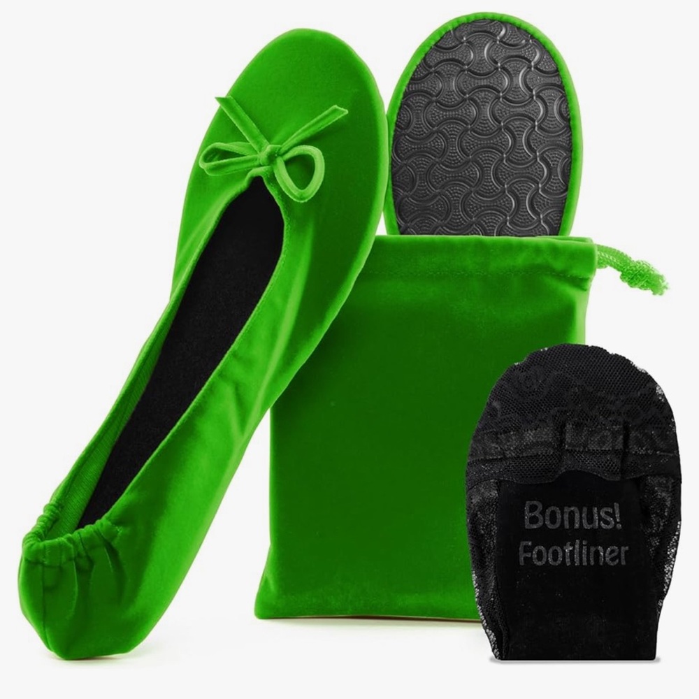 Apple green slippers. NEW!!